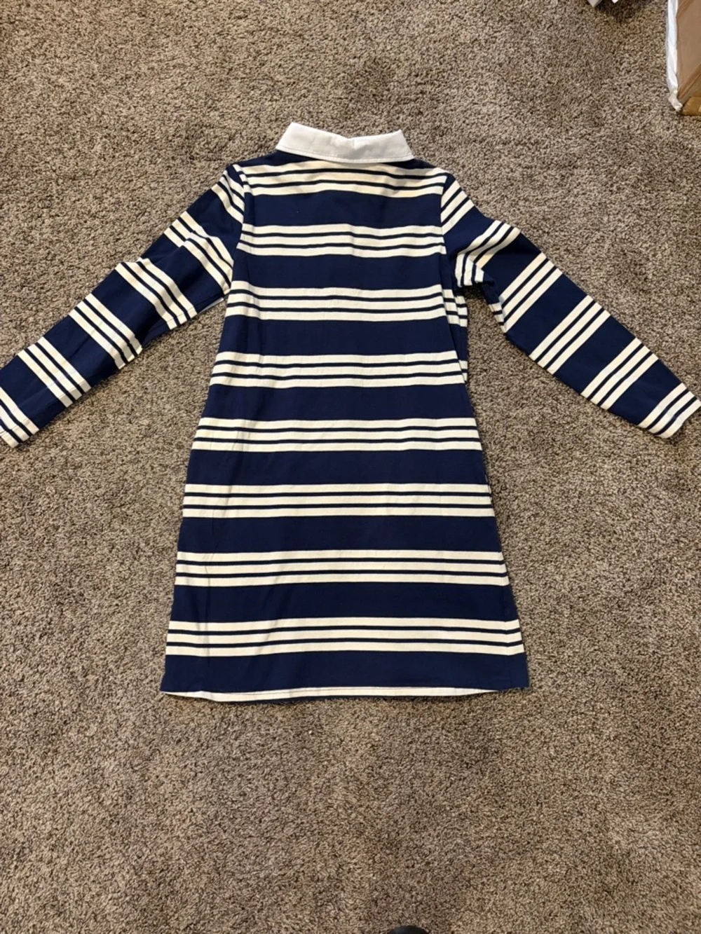 GAP Navy and Cream Striped Polo Tunic Dress